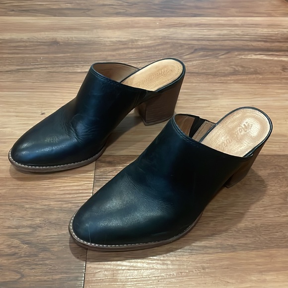 Madewell the Carey Leather Mule in Black - Picture 1 of 5